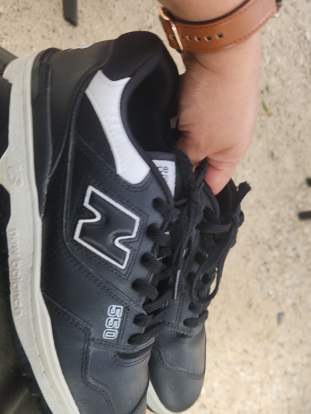 New Balance Men's 550 Sneakers in Black and White